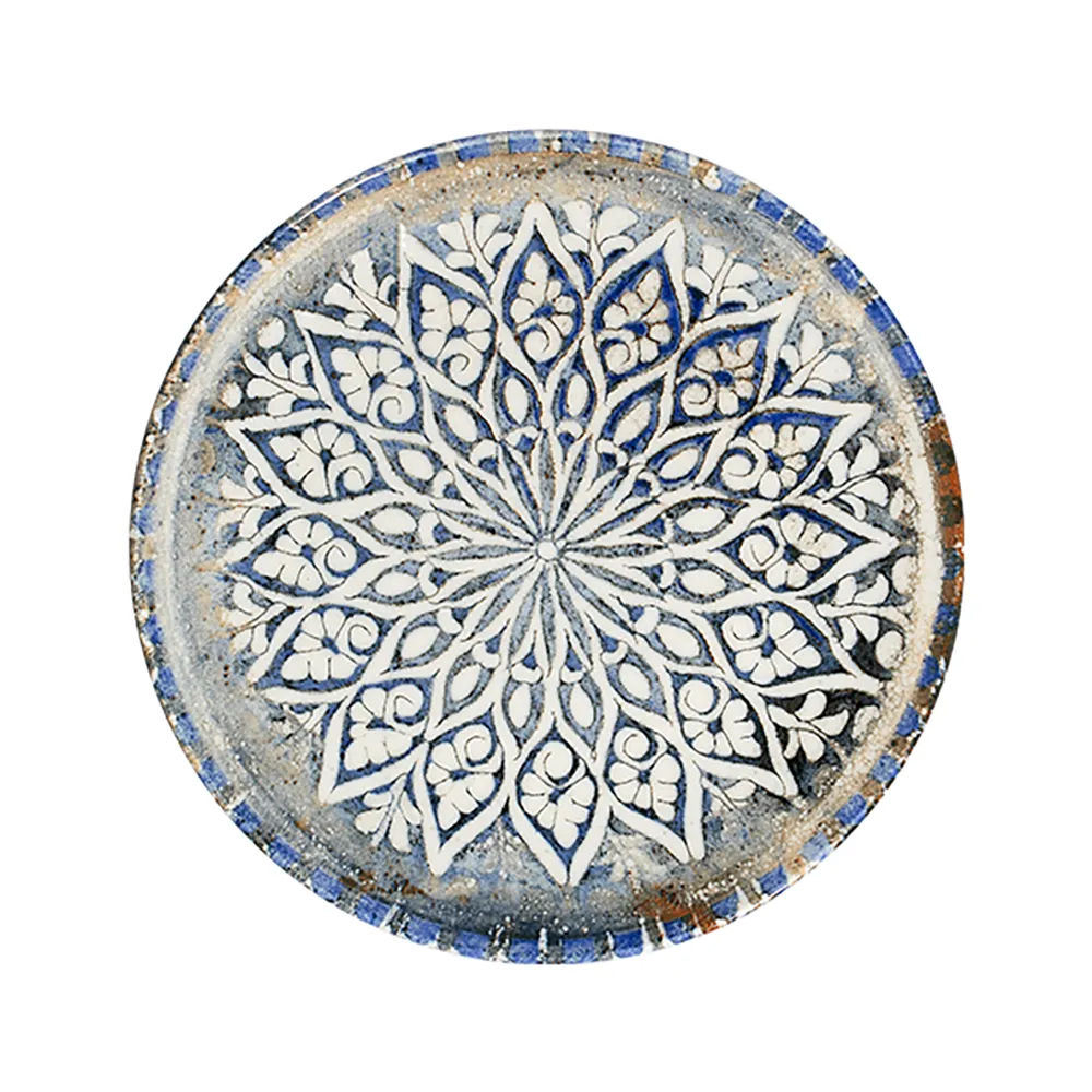 Granada Blue Tuval Düz Tabak 28 cm