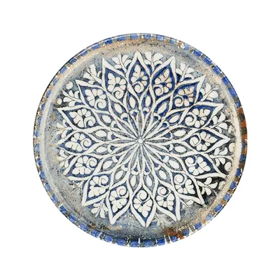Granada Blue Tuval Düz Tabak 28 cm