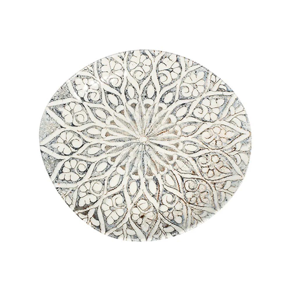 Granada Grey Pebble Düz Tabak 27 cm
