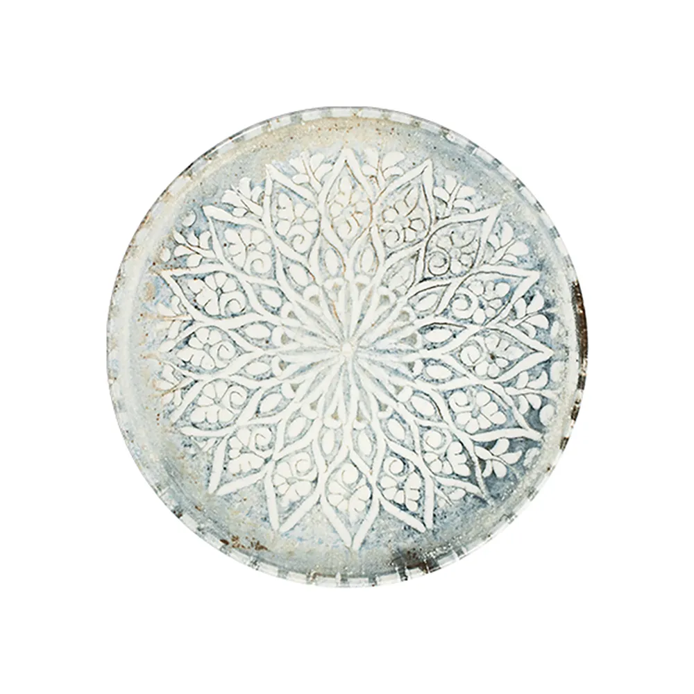 Granada Grey Tuval Düz Tabak 25 cm