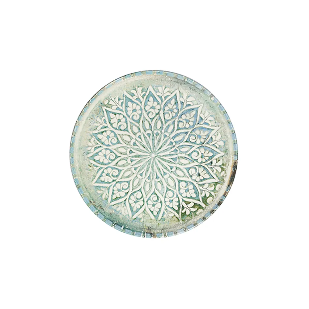 Granada Turquoise Tuval Düz Tabak 20 cm
