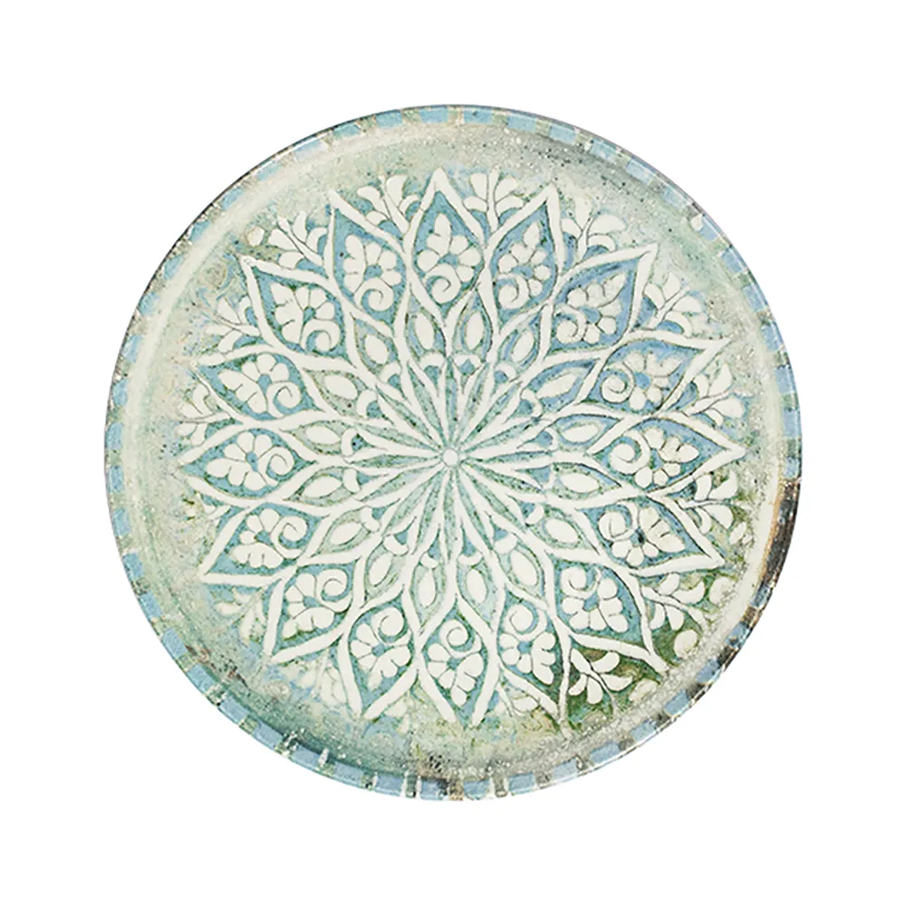Granada Turquoise Tuval Düz Tabak 28 cm
