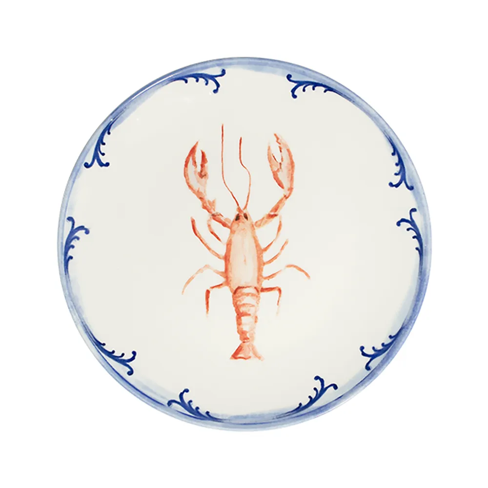 Lobster Blue Tuval Düz Tabak 28 cm