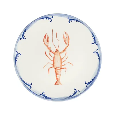 Lobster Blue Tuval Düz Tabak 28 cm