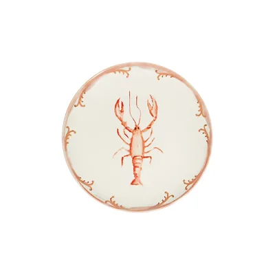 Lobster Coral Tuval Düz Tabak 20 cm