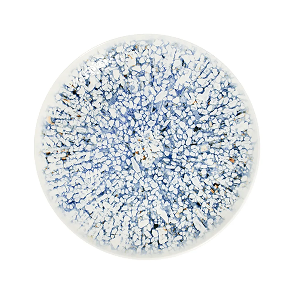 Mosaic Blue Tuval Düz Tabak 28 cm