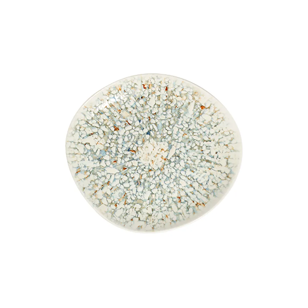Mosaic Turquoise Pebble Düz Tabak 21 cm