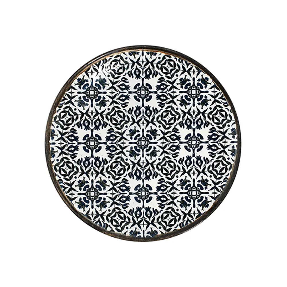 Seville Navy Tuval Düz Tabak 25 cm