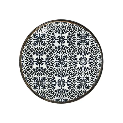 Seville Navy Tuval Düz Tabak 25 cm