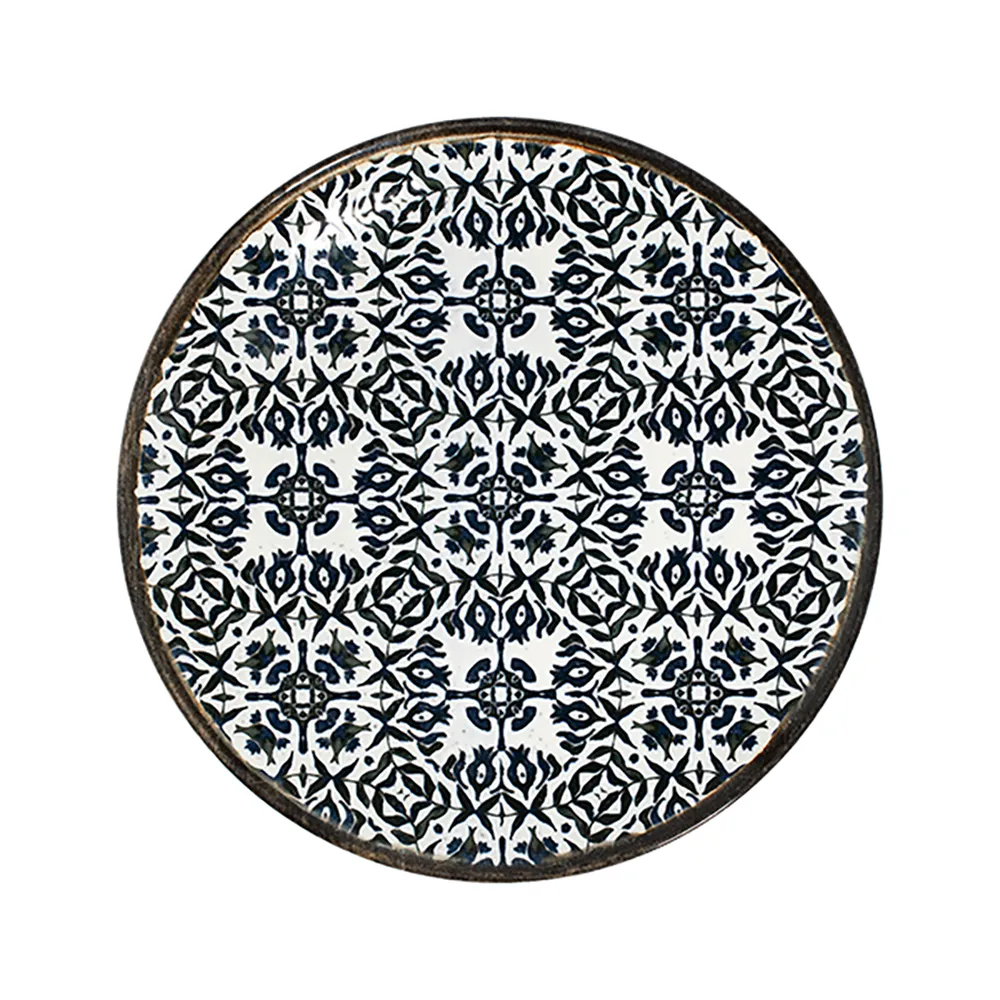 Seville Navy Tuval Düz Tabak 28 cm