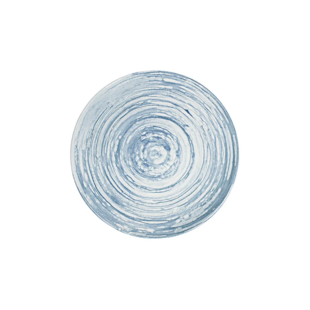 Swirl Blue Tuval Düz Tabak 20 cm