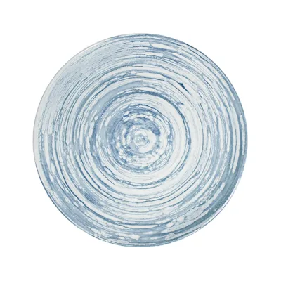 Swirl Blue Tuval Düz Tabak 28 cm