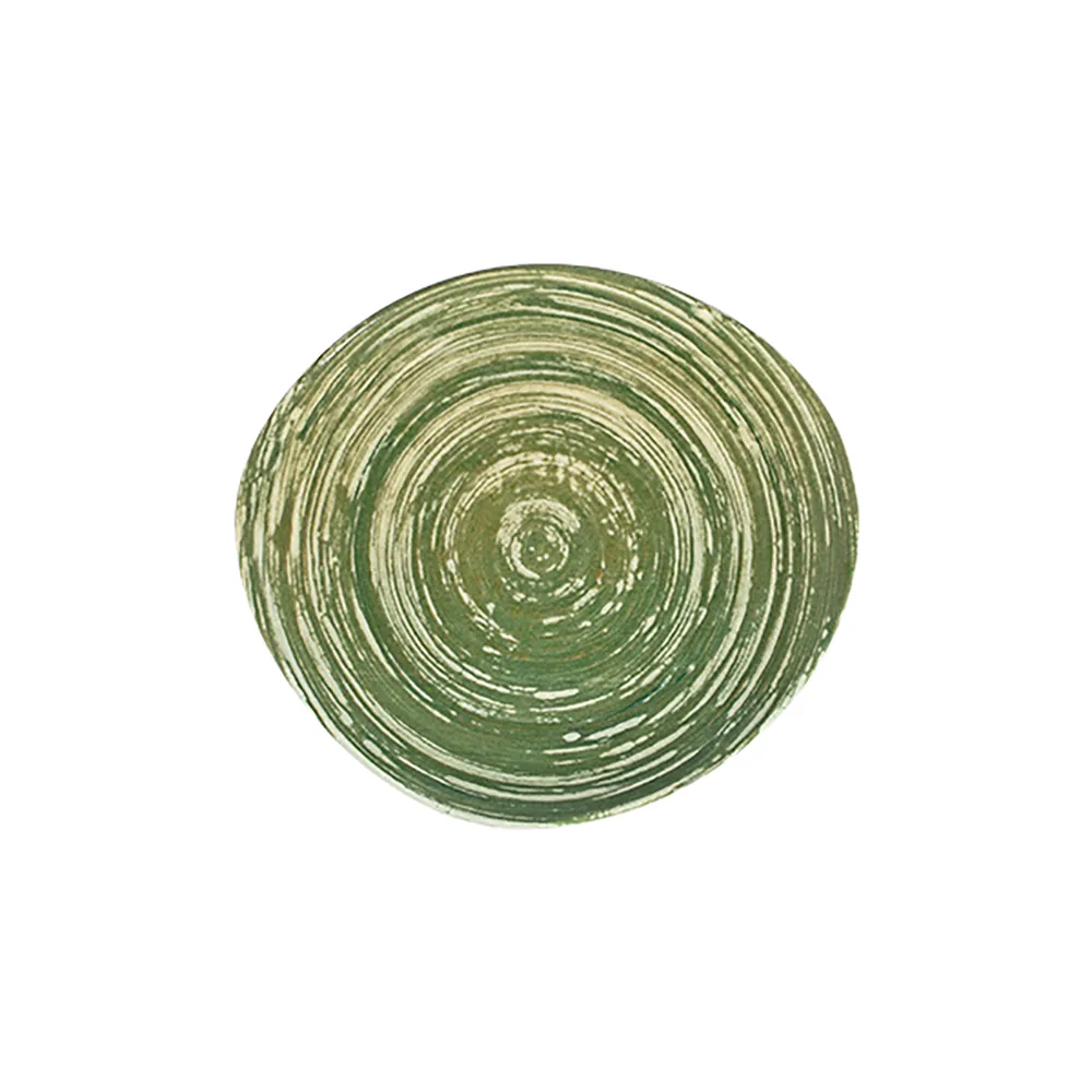 Swirl Green Pebble Düz Tabak 21 cm