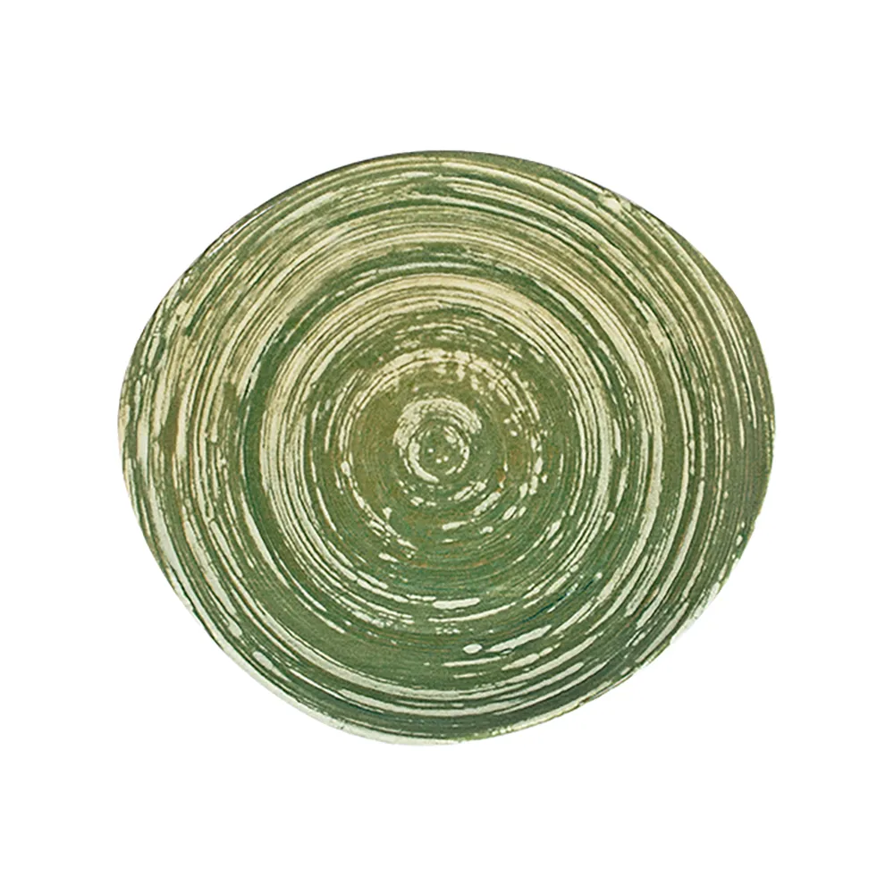 Swirl Green Pebble Düz Tabak 27 cm