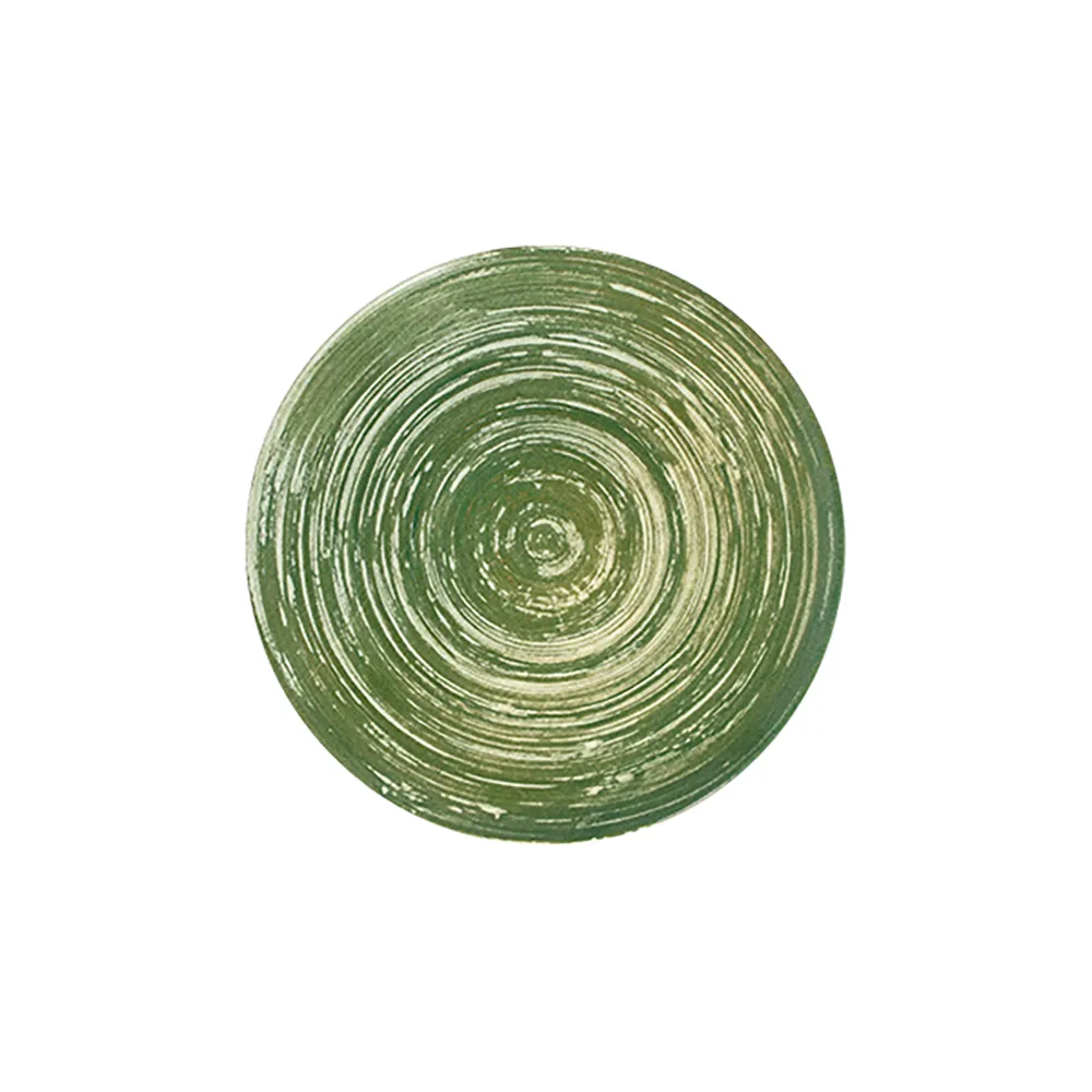 Swirl Green Tuval Düz Tabak 20 cm
