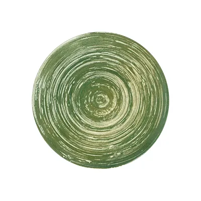 Swirl Green Tuval Düz Tabak 25 cm
