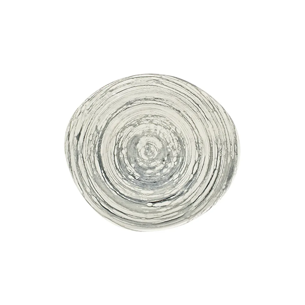 Swirl Grey Pebble Düz Tabak 21 cm