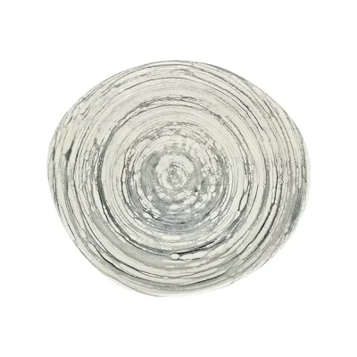 Swirl Grey Pebble Düz Tabak 27 cm