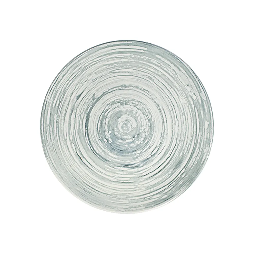 Swirl Grey Tuval Düz Tabak 25 cm