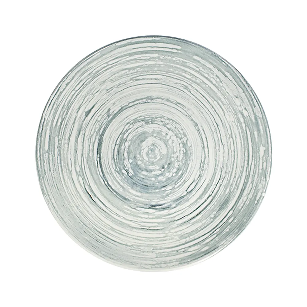 Swirl Grey Tuval Düz Tabak 28 cm