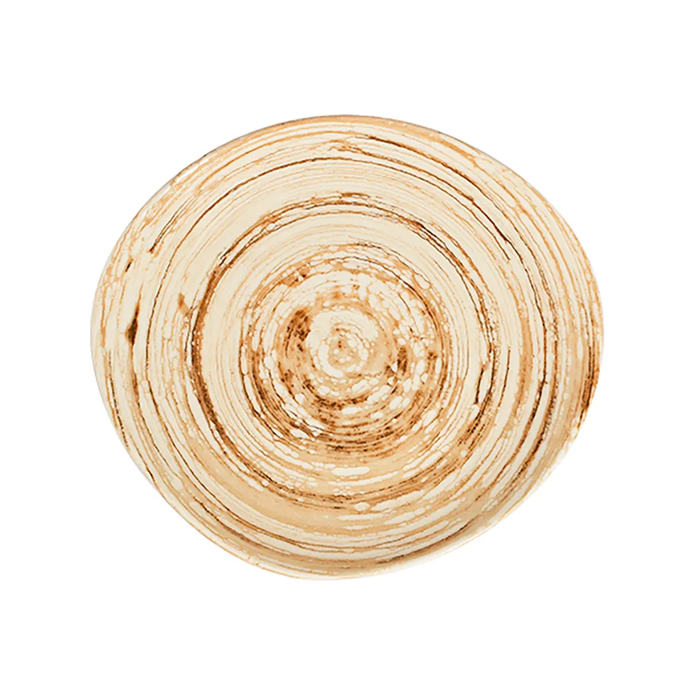 Swirl Mustard Pebble Düz Tabak 27 cm