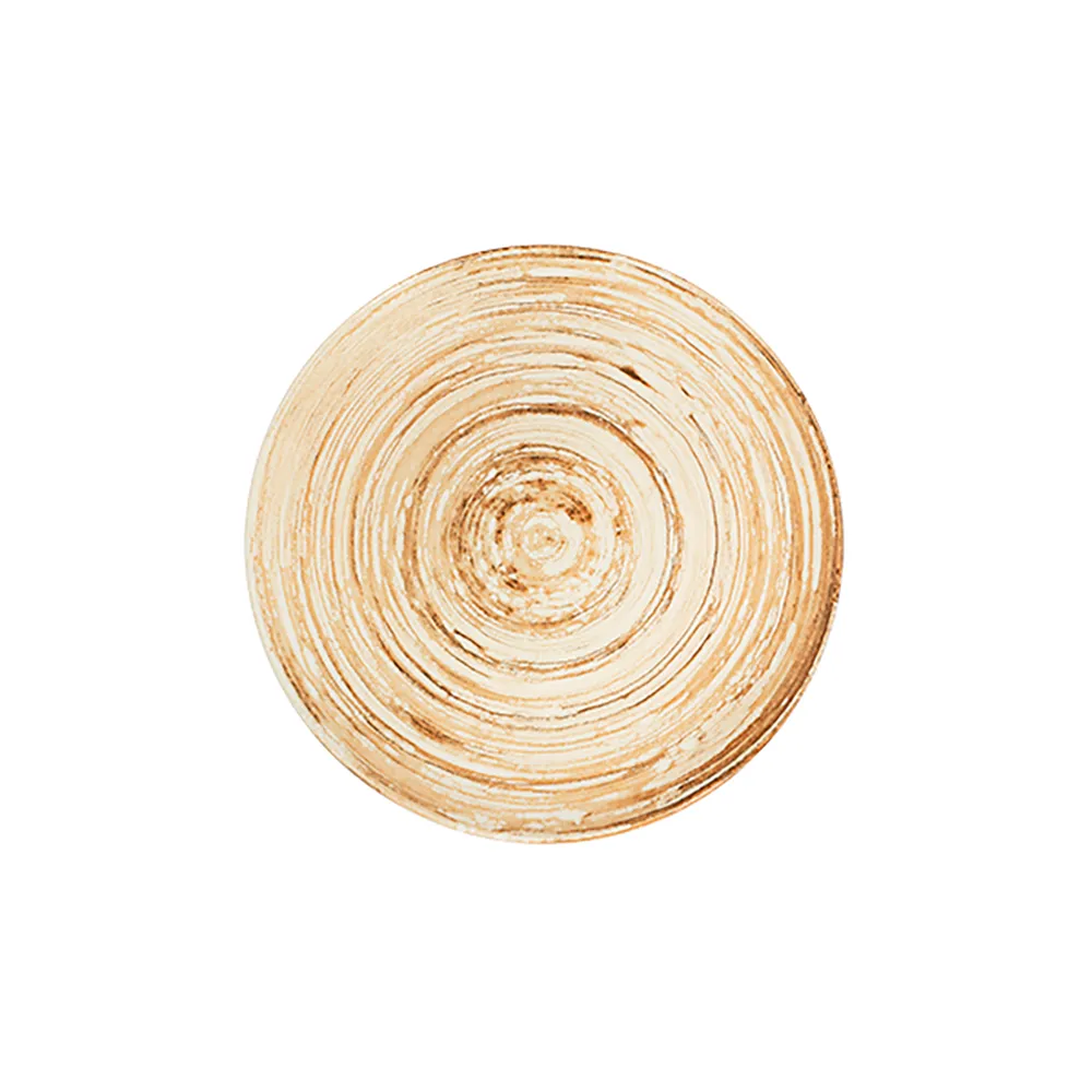 Swirl Mustard Tuval Düz Tabak 20 cm