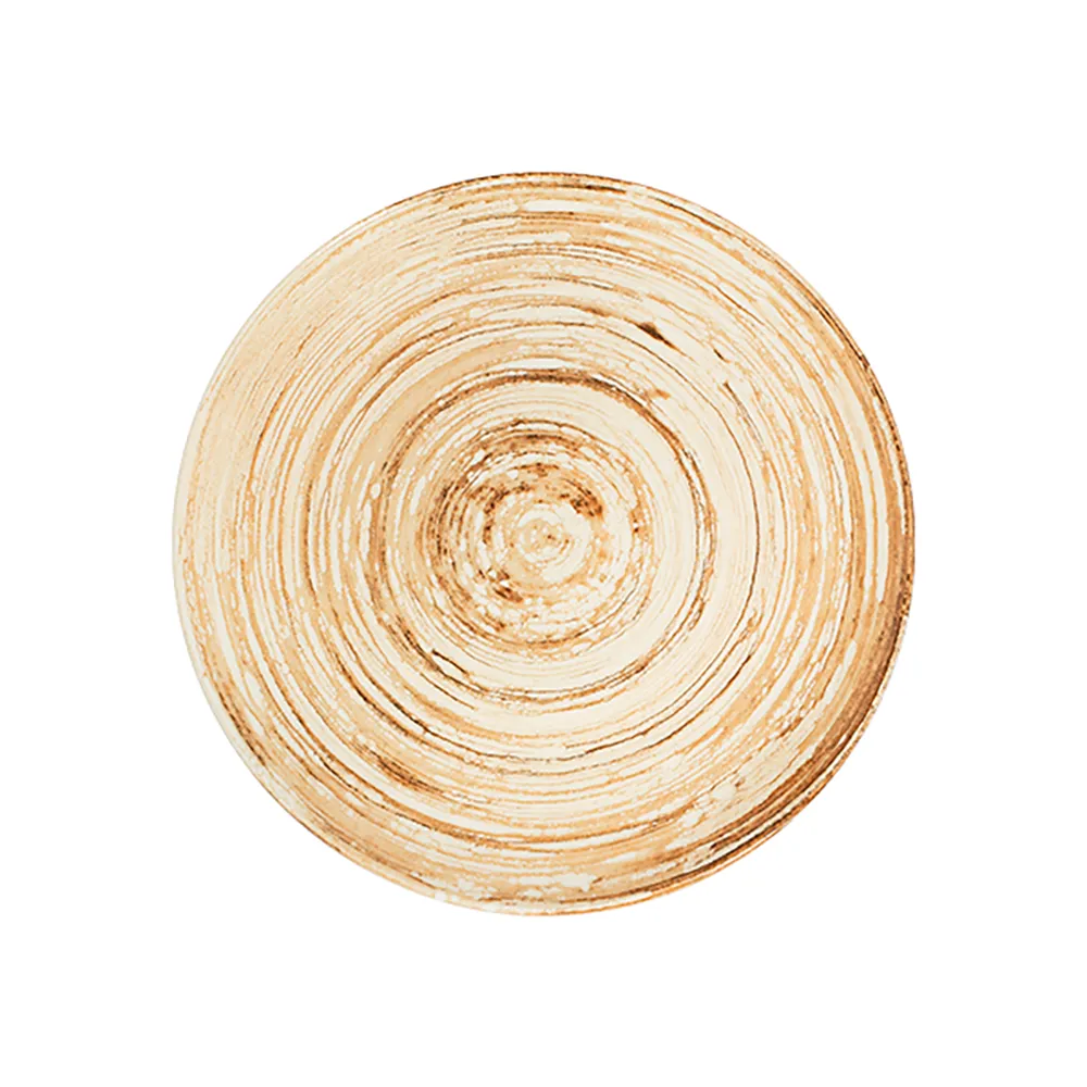 Swirl Mustard Tuval Düz Tabak 25 cm