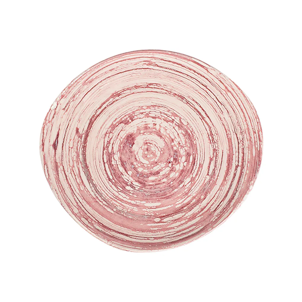 Swirl Pink Pebble Düz Tabak 27 cm