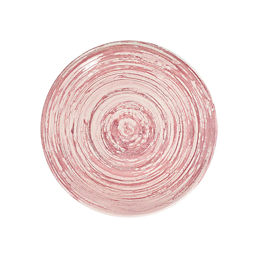 Swirl Pink Tuval Düz Tabak 25 cm