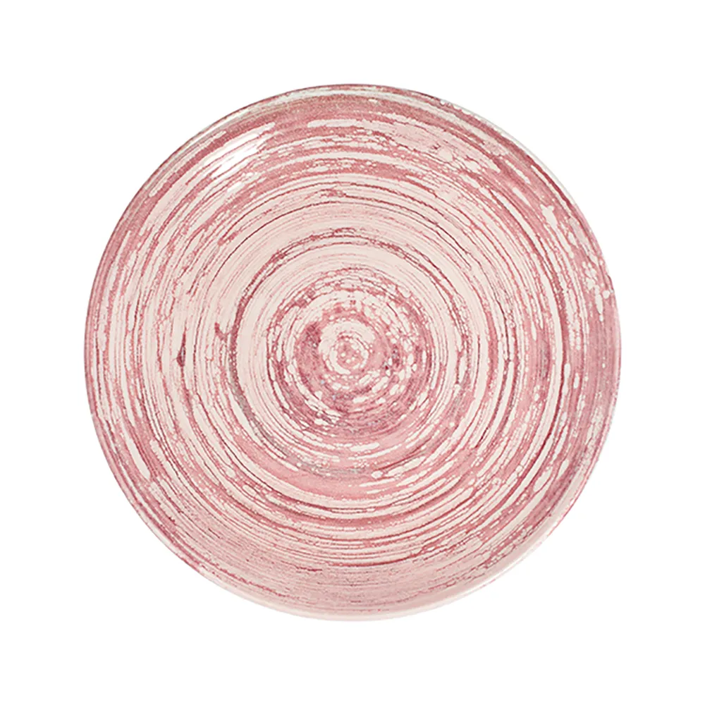 Swirl Pink Tuval Düz Tabak 28 cm
