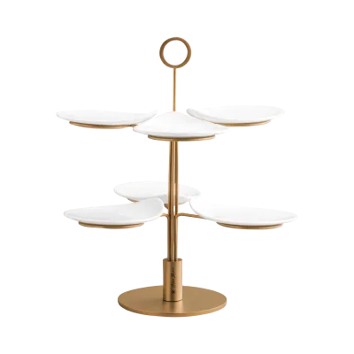 Clair Matte Bronz  7Pcs Serving Stand Set