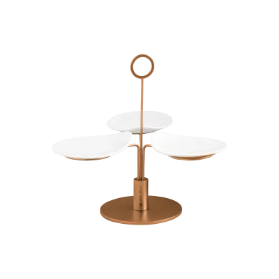 Clair Matte Bronz 4Pcs Serving Stand Set
