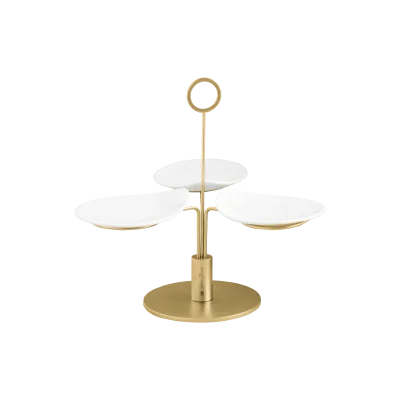 Clair Matte Gold 4Pcs Serving Stand Set