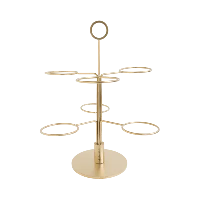 Clair Matte Gold 6 Tier Serving Stand