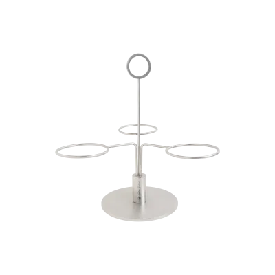 Clair Matte Silver 3 Tier Serving Stand