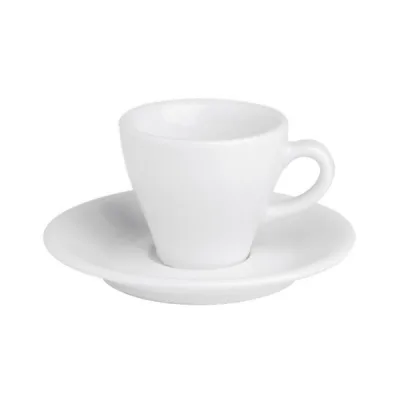 Porselen Bella Beyaz Tabaklı Kahve Finca