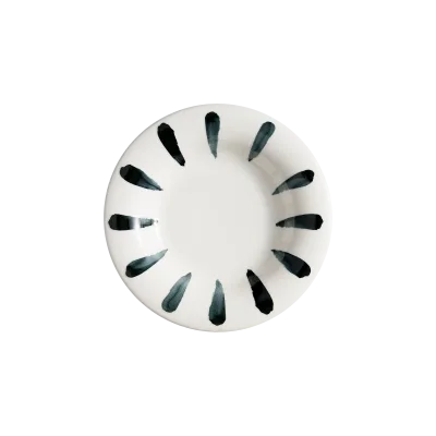 Lavis Black Albus Deep Plate 23 cm 330 cc
