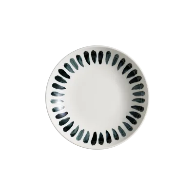 Lavis Black Bloom Deep Plate 23 cm 1000 cc