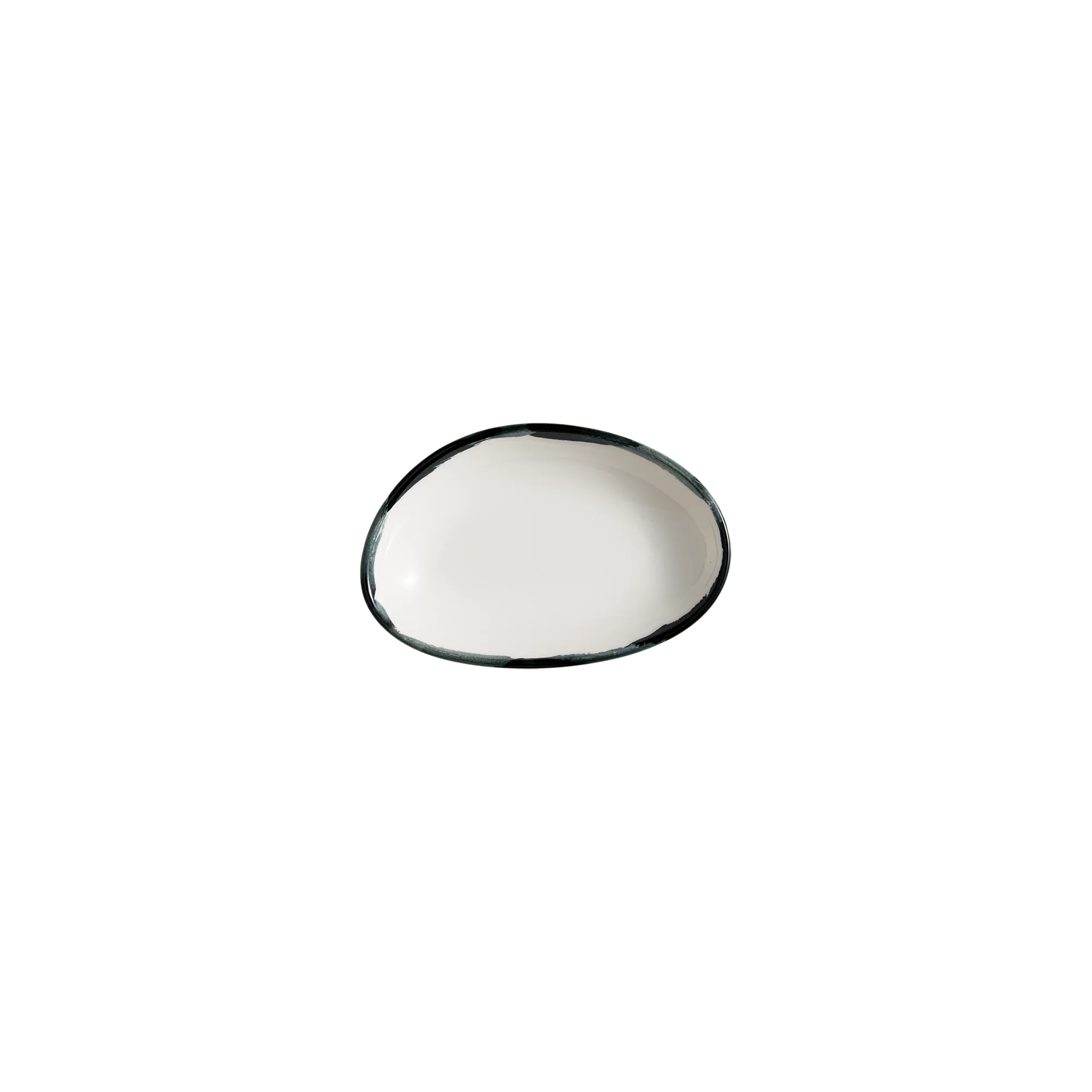Lavis Black Vago Oval Plate 15*8.5 cm 140 cc