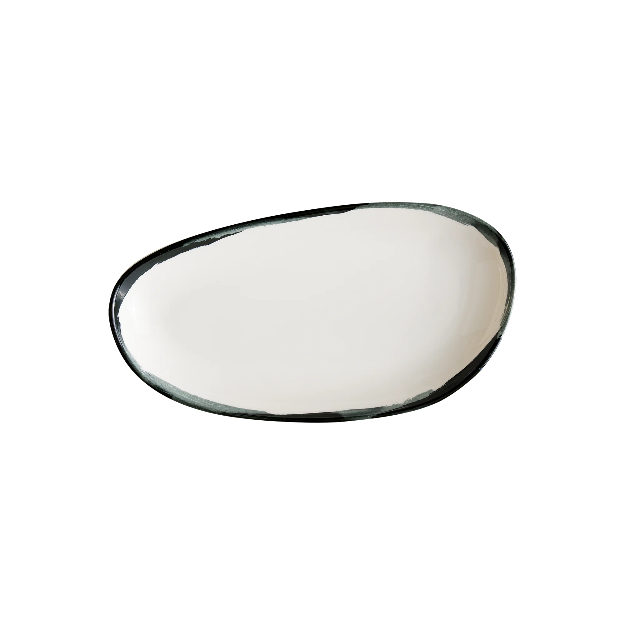 Lavis Black Vago Oval Plate 25*14 cm 380 cc