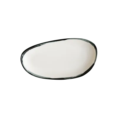 Lavis Black Vago Oval Plate 25*14 cm 380 cc