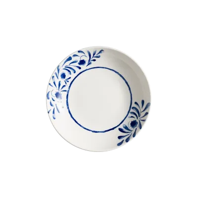 Lavis Blue Bloom Deep Plate 23 cm 1000 cc