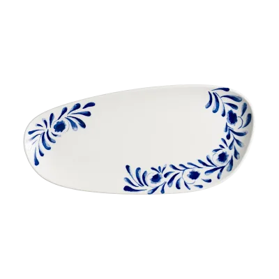 Lavis Blue Vago Rectangular Plate 36 cm