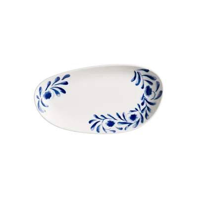 Lavis Blue Vago Oval Plate 20*12 cm 240 cc
