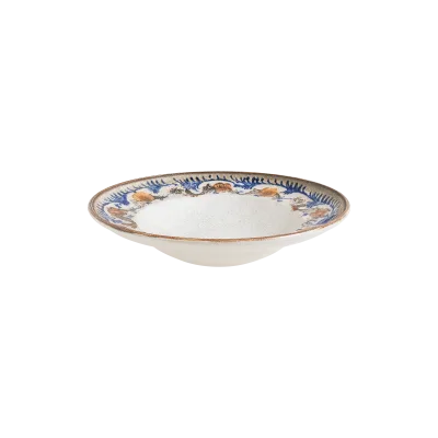 Retro Floral Gourmet Deep Plate 24 cm 400 cc