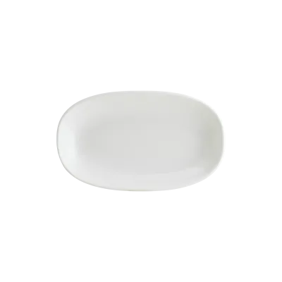 Iris White Gourmet Oval Plate 19*11 cm  200 cc