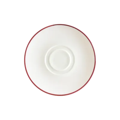 Linea Burgundy Gourmet Consomme Plate 19 cm