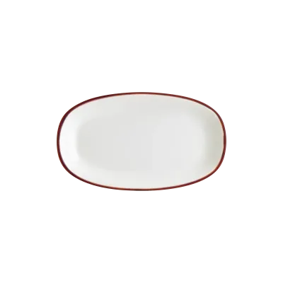Linea Burgundy Gourmet Oval Plate 15*8.5 cm 95 cc