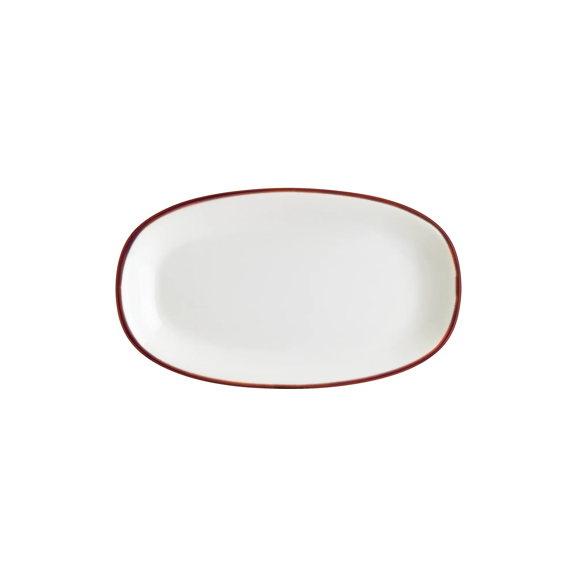 Linea Burgundy Gourmet Oval Plate 24*14 cm 430 cc