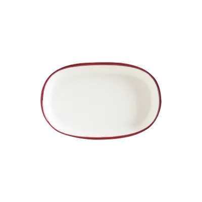 Linea Burgundy Hygge 10cm Oval Plate